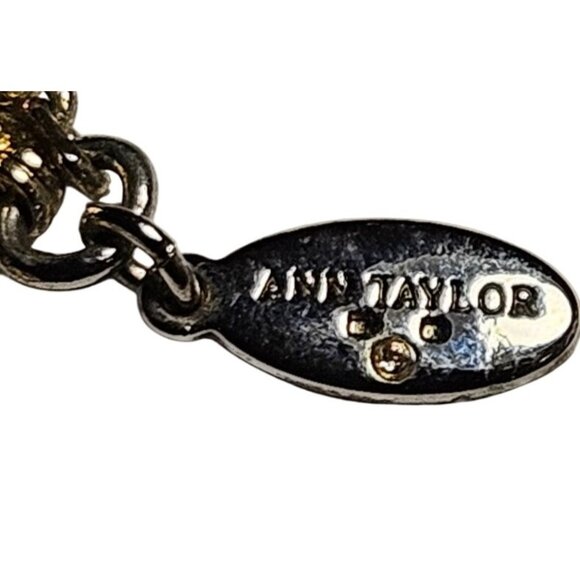 Pendant Necklace Ann Taylor Signed Yellow Lemon Wedge Long Gold Women Jewelry - Picture 3 of 8